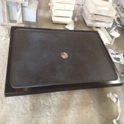 China Absolute Black Honed Granite Bath Shower Trays NG051