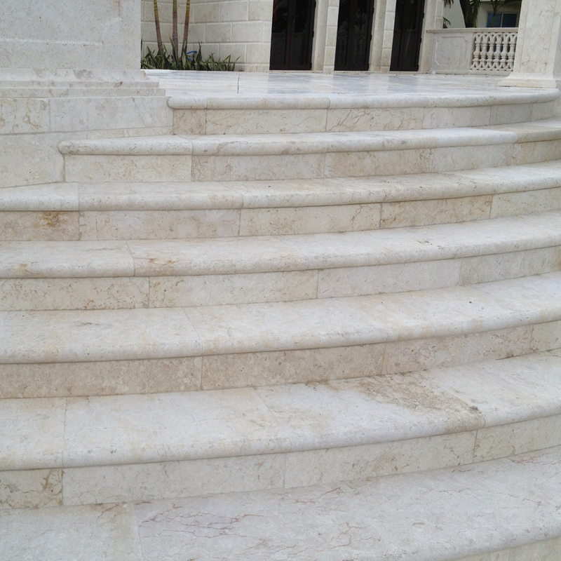 Limestone stairs for outdoor