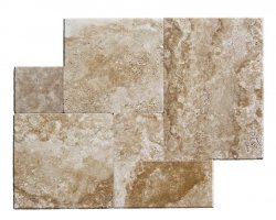 NSFP04 Coffee Travertine french pattern