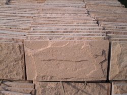 NSWC03 Yellow Wood Grain Sandstone Cultural Stone Veneer Wall Cladding