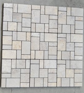 TROM031 Travertine French Mosaic