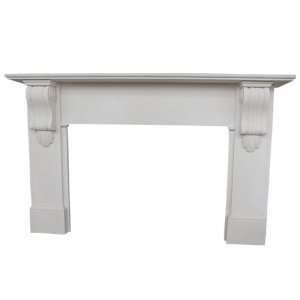 Beige limestone fireplace NSFIR006